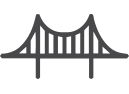 bridge border city icon
